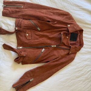All Saints Goat leather suede jacket